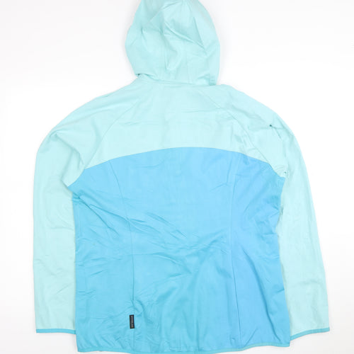 Jack Wolfskin Women's Blue Lightweight Hooded Windbreaker Jacket Size 18
