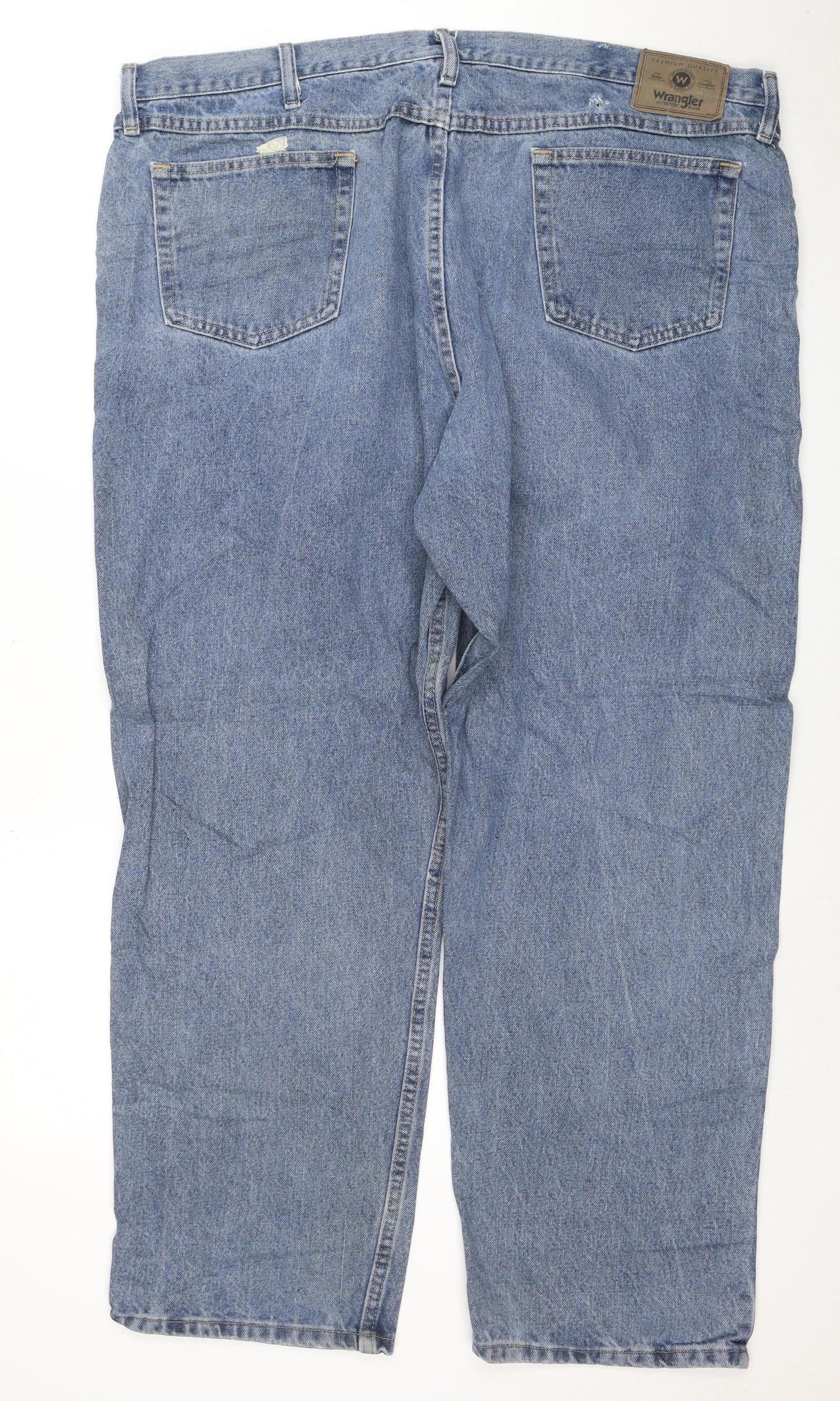 Wrangler Men's Blue Relaxed Fit Straight Jeans 44x32 Denim