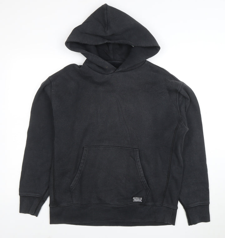 Levi's Men's Black Pullover Hoodie Fleece Regular Fit Size S