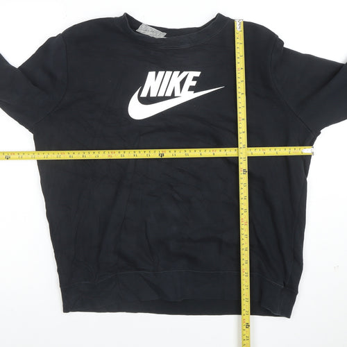 Nike Women’s Black M Pullover Sweatshirt Crew Neck Cotton Blend