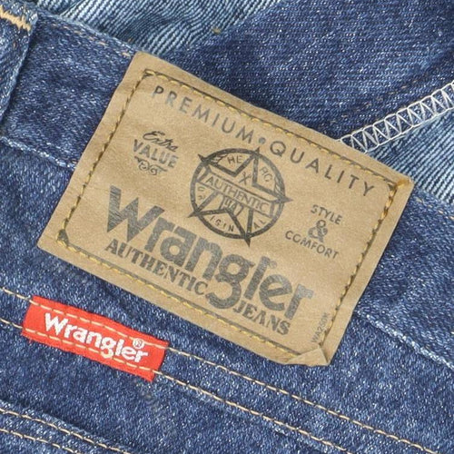 Wrangler Men's Blue Straight Leg Denim Jeans 32W 32L Regular Fit