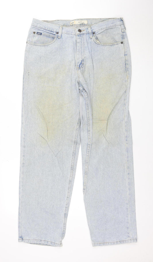 Lee Men's Light Blue Relaxed Fit Straight Jeans Size 34x30