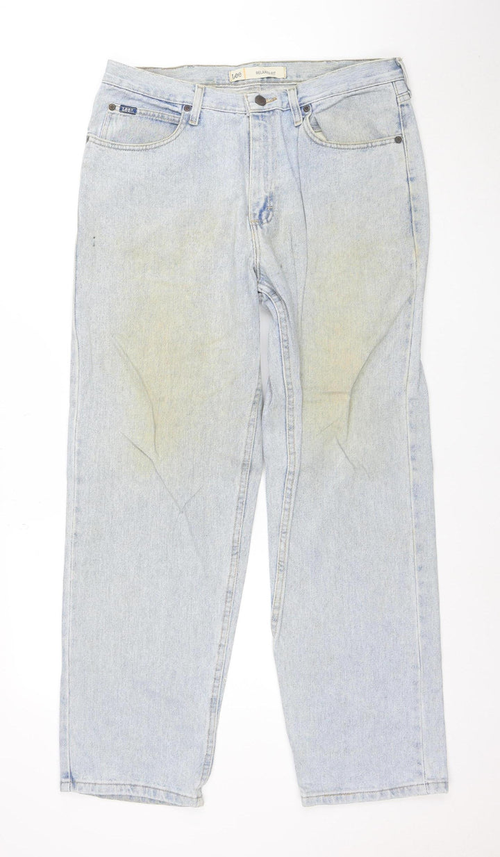 Lee Men's Light Blue Relaxed Fit Straight Jeans Size 34x30