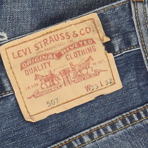 Levi’s 507 Men’s Blue Denim Straight Leg Jeans W33 L32