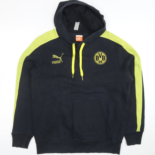 Puma Men’s Black BVB Hoodie Small Pullover Hooded Sweatshirt