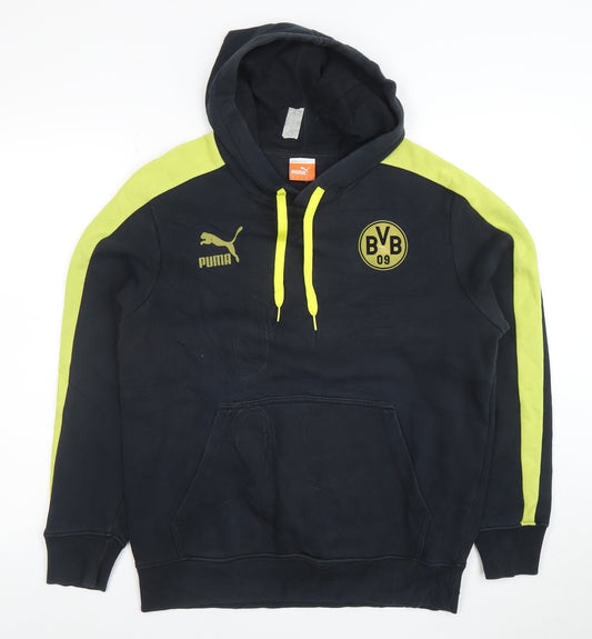 Puma Men’s Black BVB Hoodie Small Pullover Hooded Sweatshirt