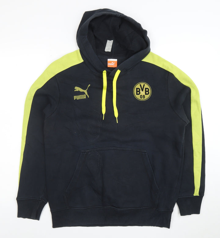 Puma Men’s Black BVB Hoodie Small Pullover Hooded Sweatshirt