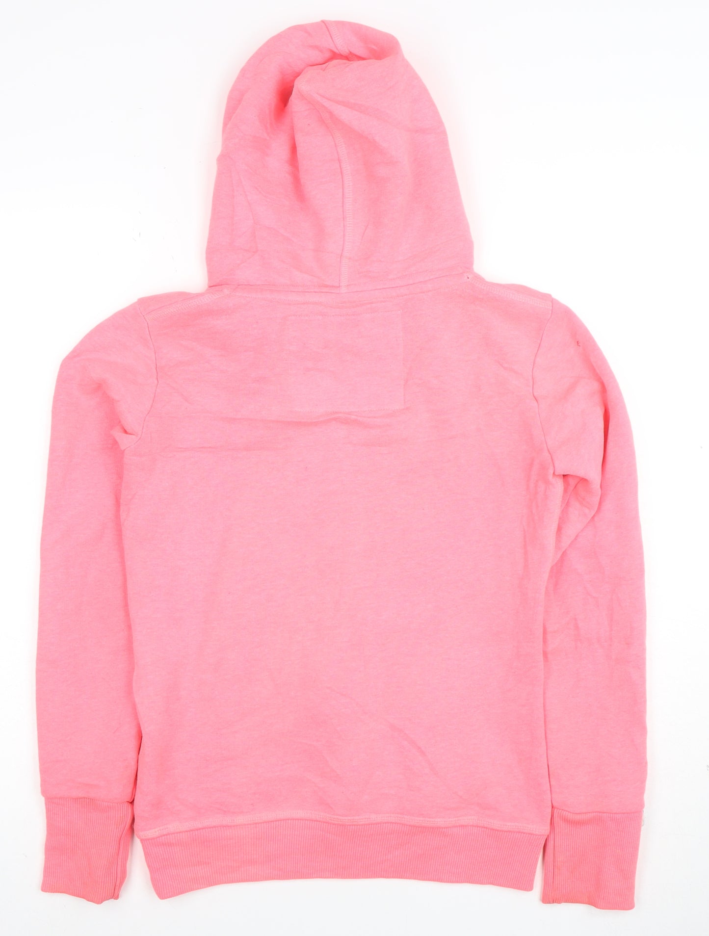 Superdry Womens Pink Pullover Hoodie XS Graphic Print #81