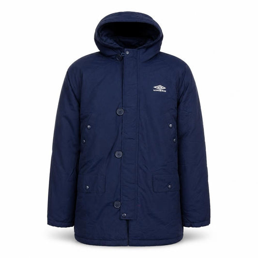 Umbro Boys Blue Hooded Parka Coat 12 Years Nylon Winter Lined Jacket