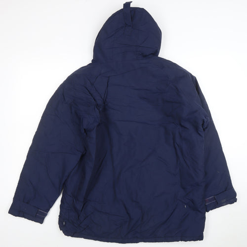 Umbro Boys Blue Hooded Parka Coat 12 Years Nylon Winter Lined Jacket