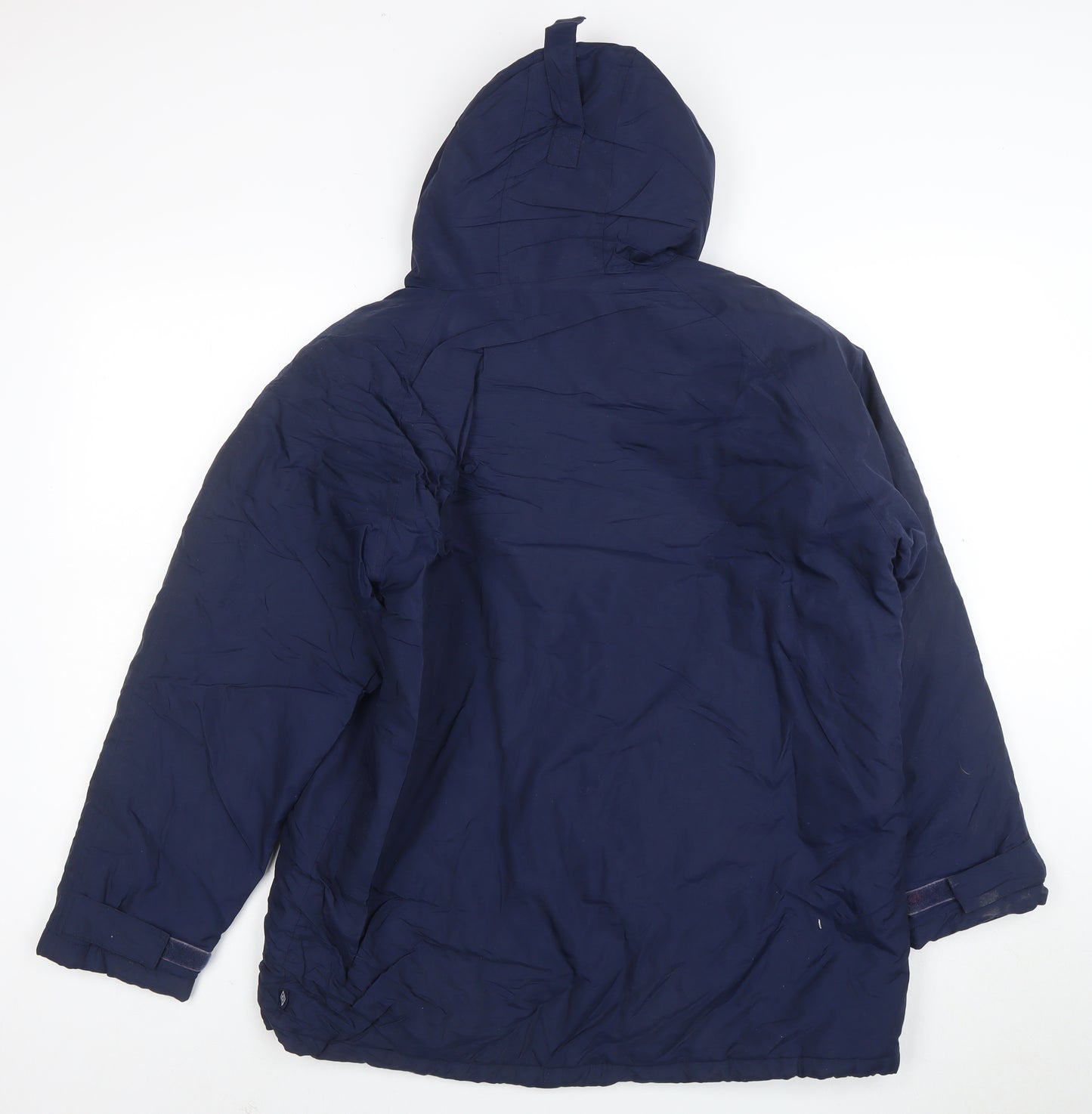 Umbro Boys Blue Hooded Parka Coat 12 Years Nylon Winter Lined Jacket