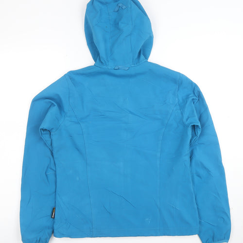 Jack Wolfskin Women Blue Softshell Hooded Jacket Size 10