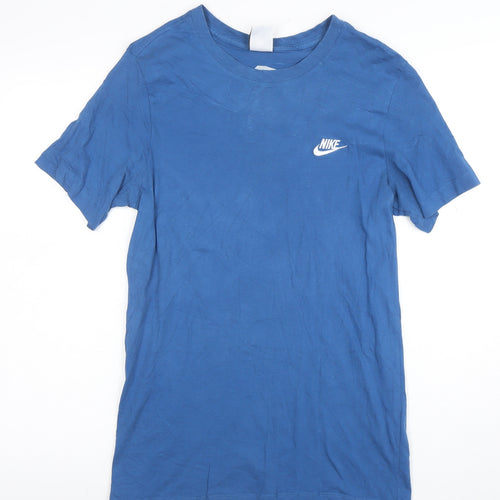 Nike Men's Blue Short Sleeve Crew Neck Cotton T-Shirt Size S