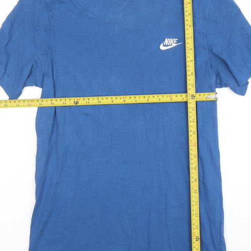 Nike Men's Blue Short Sleeve Crew Neck Cotton T-Shirt Size S