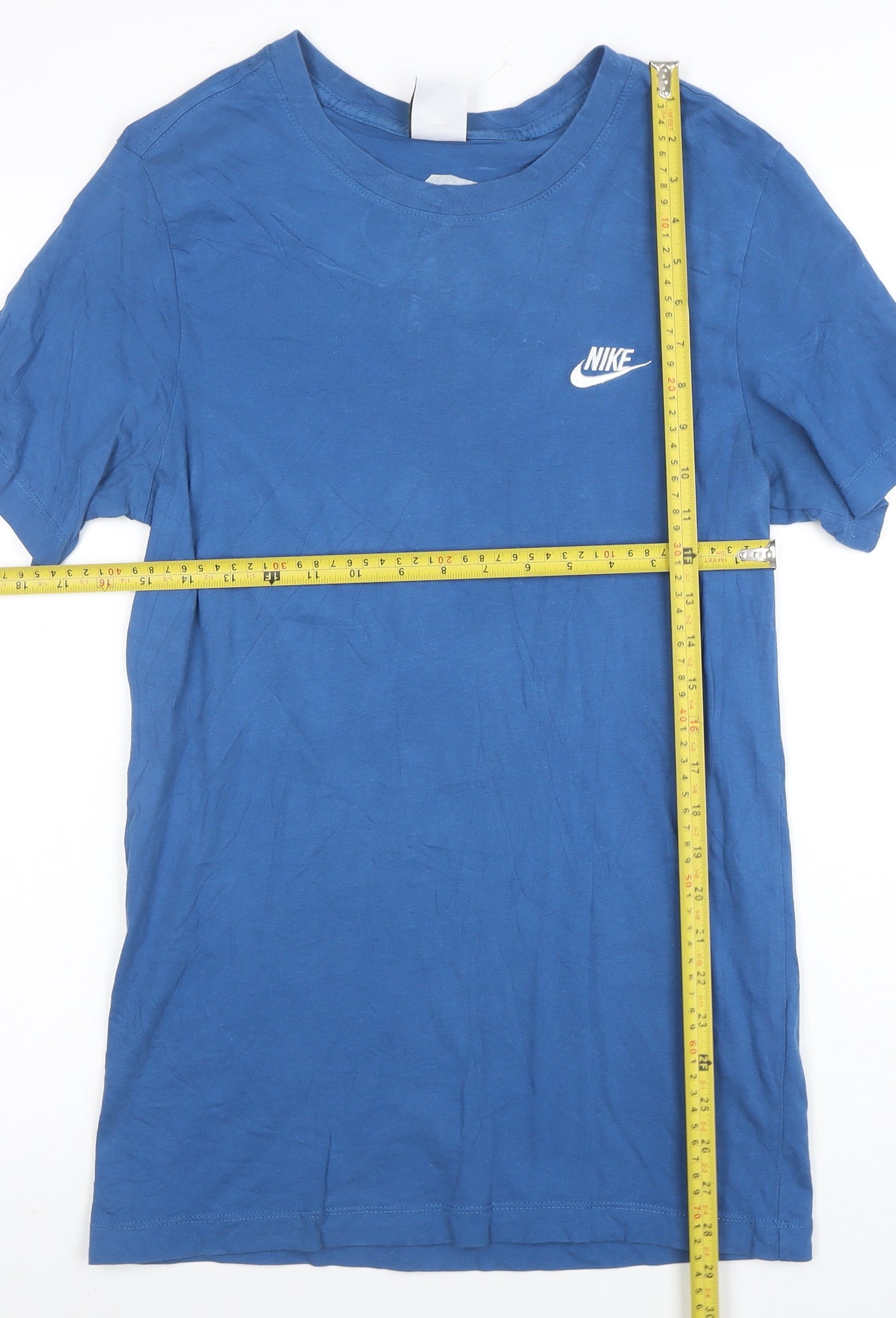 Nike Men's Blue Short Sleeve Crew Neck Cotton T-Shirt Size S