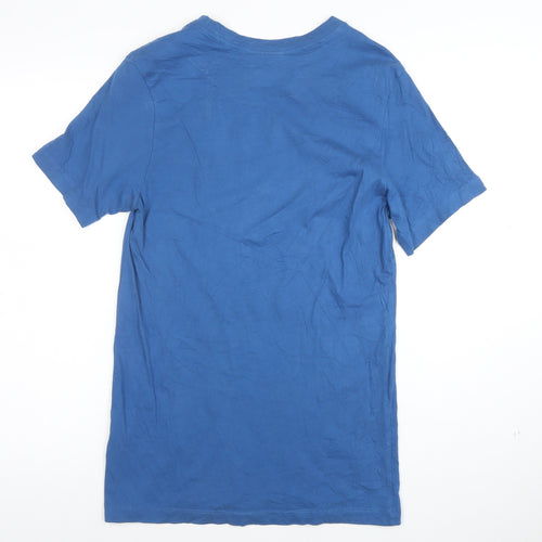 Nike Men's Blue Short Sleeve Crew Neck Cotton T-Shirt Size S