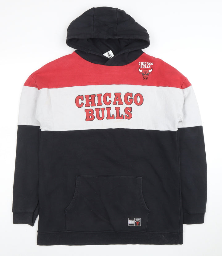 NBA Chicago Bulls Teens Black Red Pullover Hoodie 14 Plus