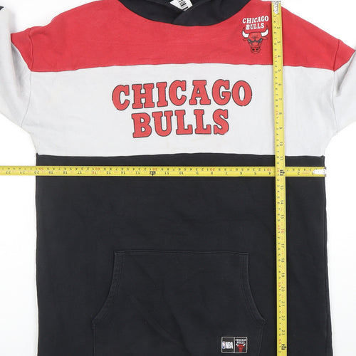 NBA Chicago Bulls Teens Black Red Pullover Hoodie 14 Plus