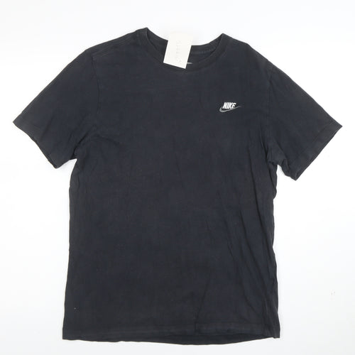 Nike Men's Black Crew Neck Cotton Short Sleeve T-Shirt Size M