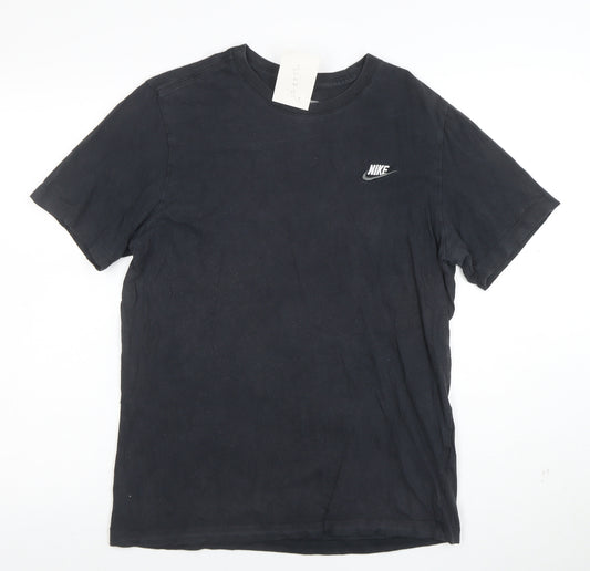 Nike Men's Black Crew Neck Cotton Short Sleeve T-Shirt Size M
