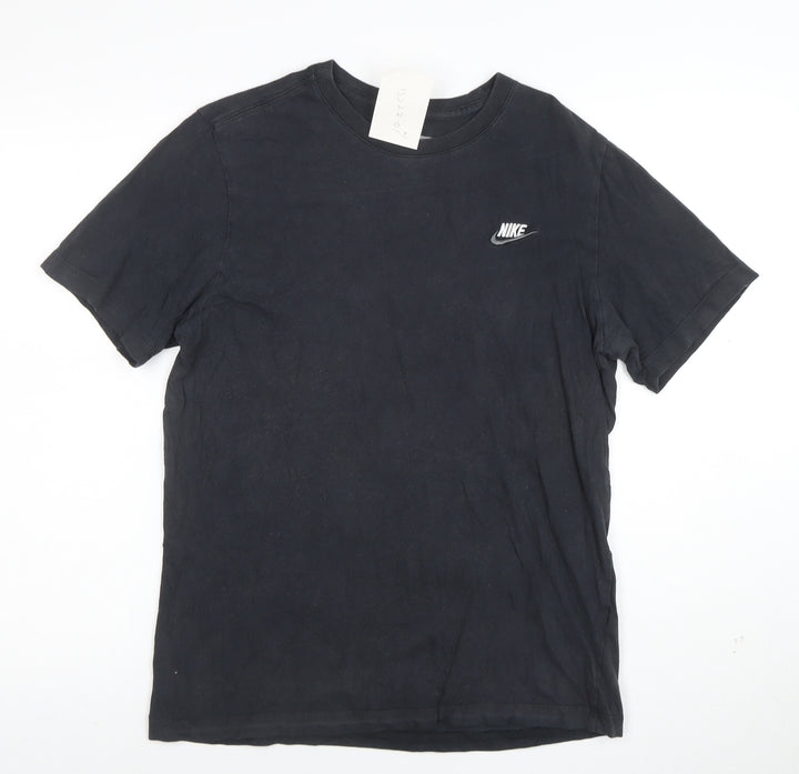 Nike Men's Black Crew Neck Cotton Short Sleeve T-Shirt Size M