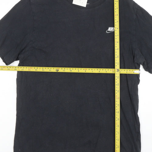Nike Men's Black Crew Neck Cotton Short Sleeve T-Shirt Size M