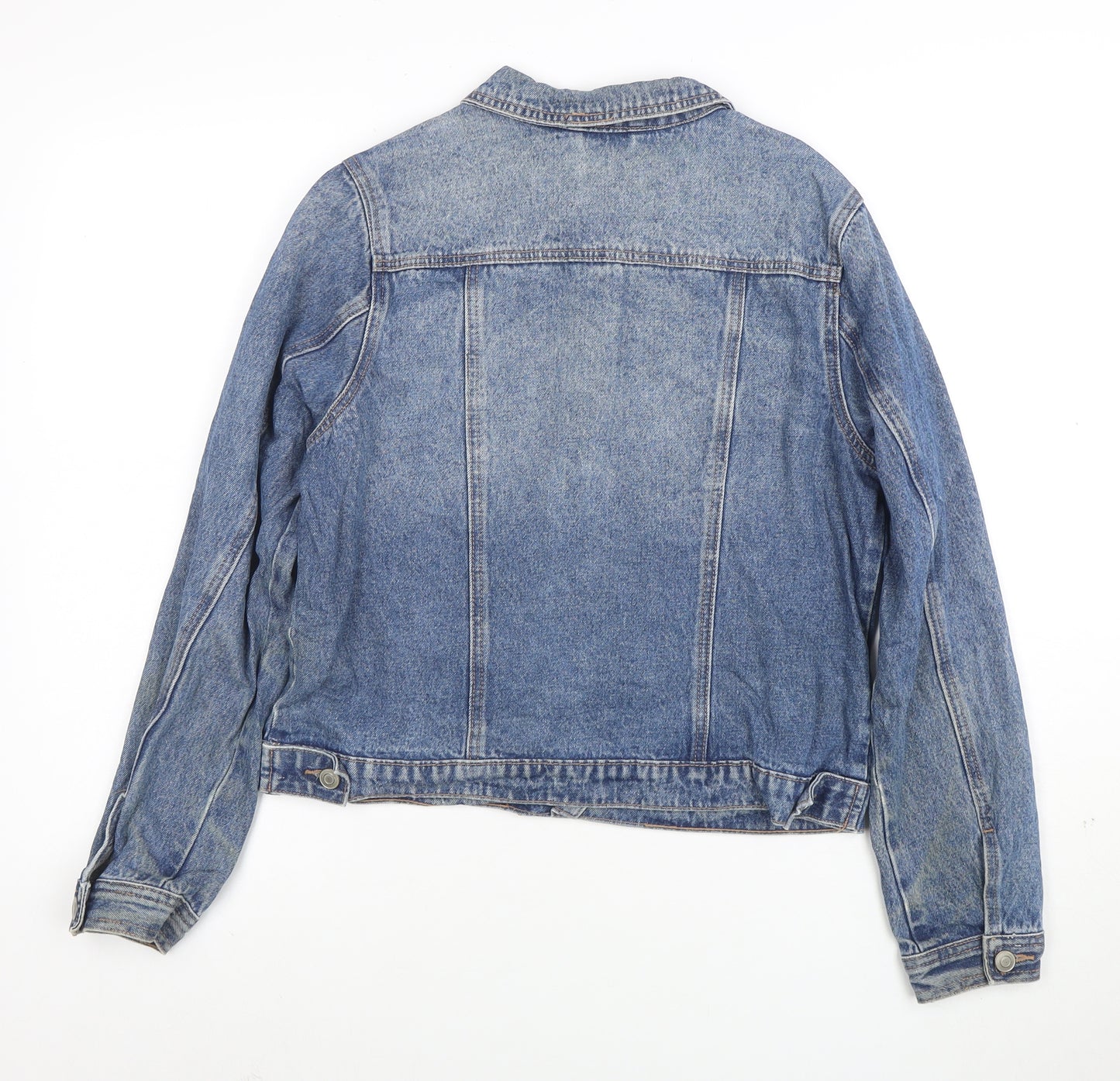 George Women’s Blue Denim Jacket Size 12 Classic Buttoned Casual