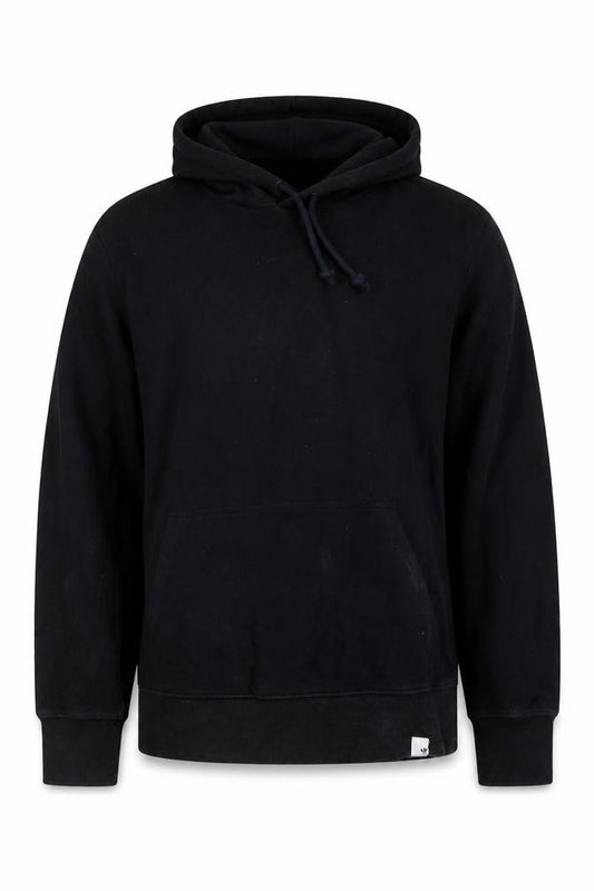 Front view of adidas Men's Black Pullover Hoodie S Regular Fit Sportswear
