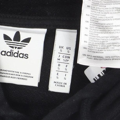 adidas Men's Black Pullover Hoodie S Regular Fit Sportswear