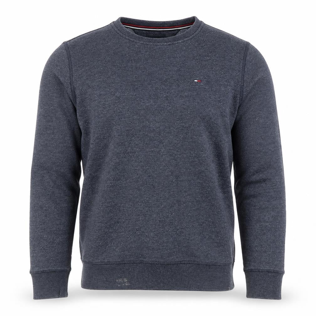 Front view of Tommy Jeans Men Blue XS Classic Fit Crew Neck Sweatshirt