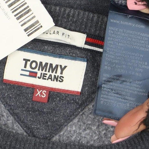Tommy Jeans Men Blue XS Classic Fit Crew Neck Sweatshirt
