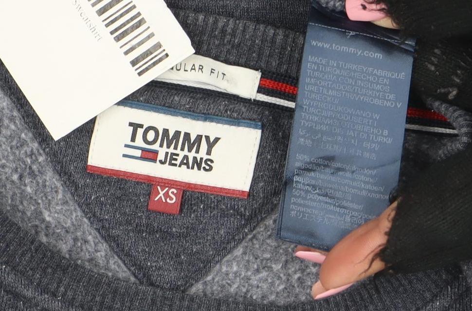 Tommy Jeans Men Blue XS Classic Fit Crew Neck Sweatshirt