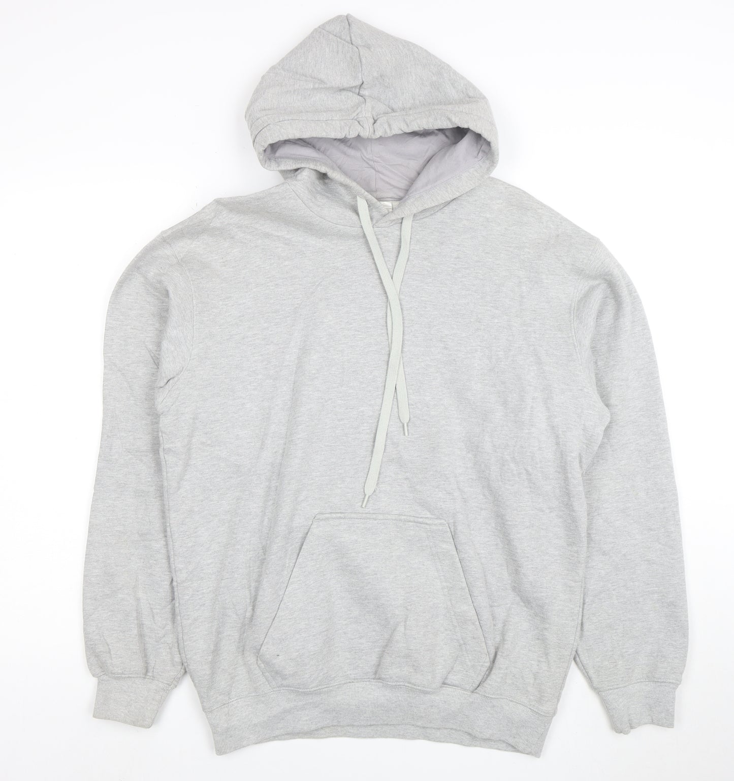 Adidas Men Grey Pullover Hoodie S Regular Fleece Sportswear