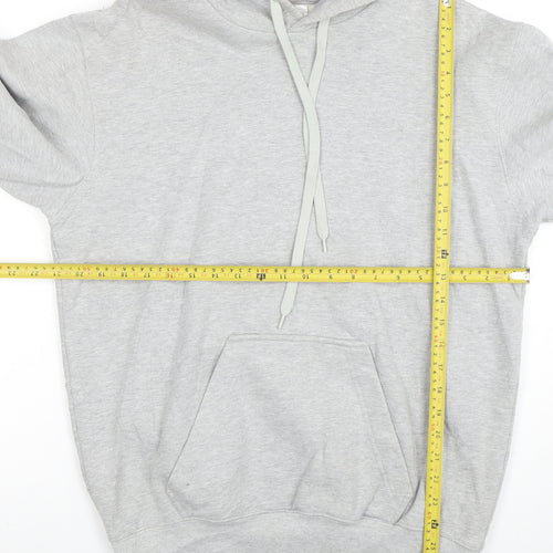 Adidas Men Grey Pullover Hoodie S Regular Fleece Sportswear