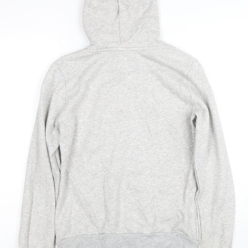 Puma Women Grey Hooded Pullover Sweatshirt Size 10 UK Classic Style