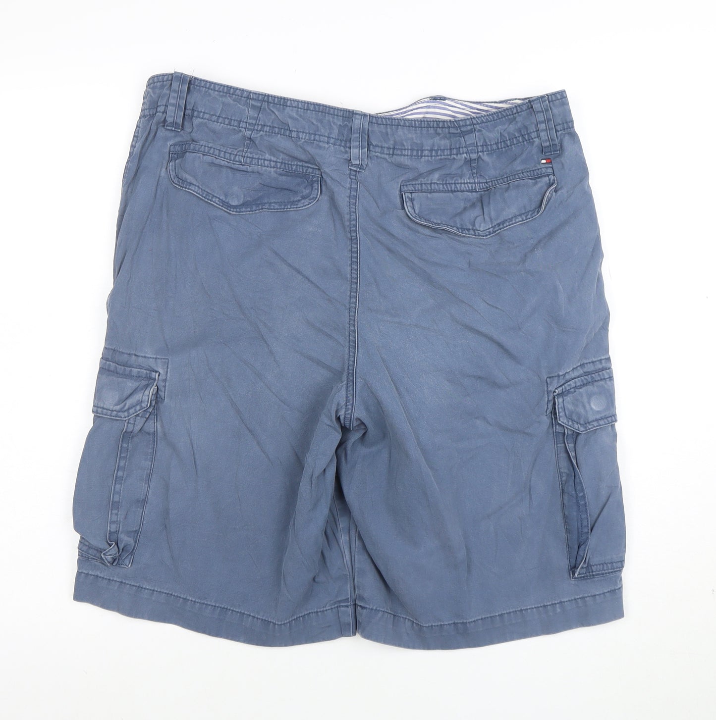 Tommy Hilfiger Men's Blue Cargo Shorts Size 34 Regular Cotton