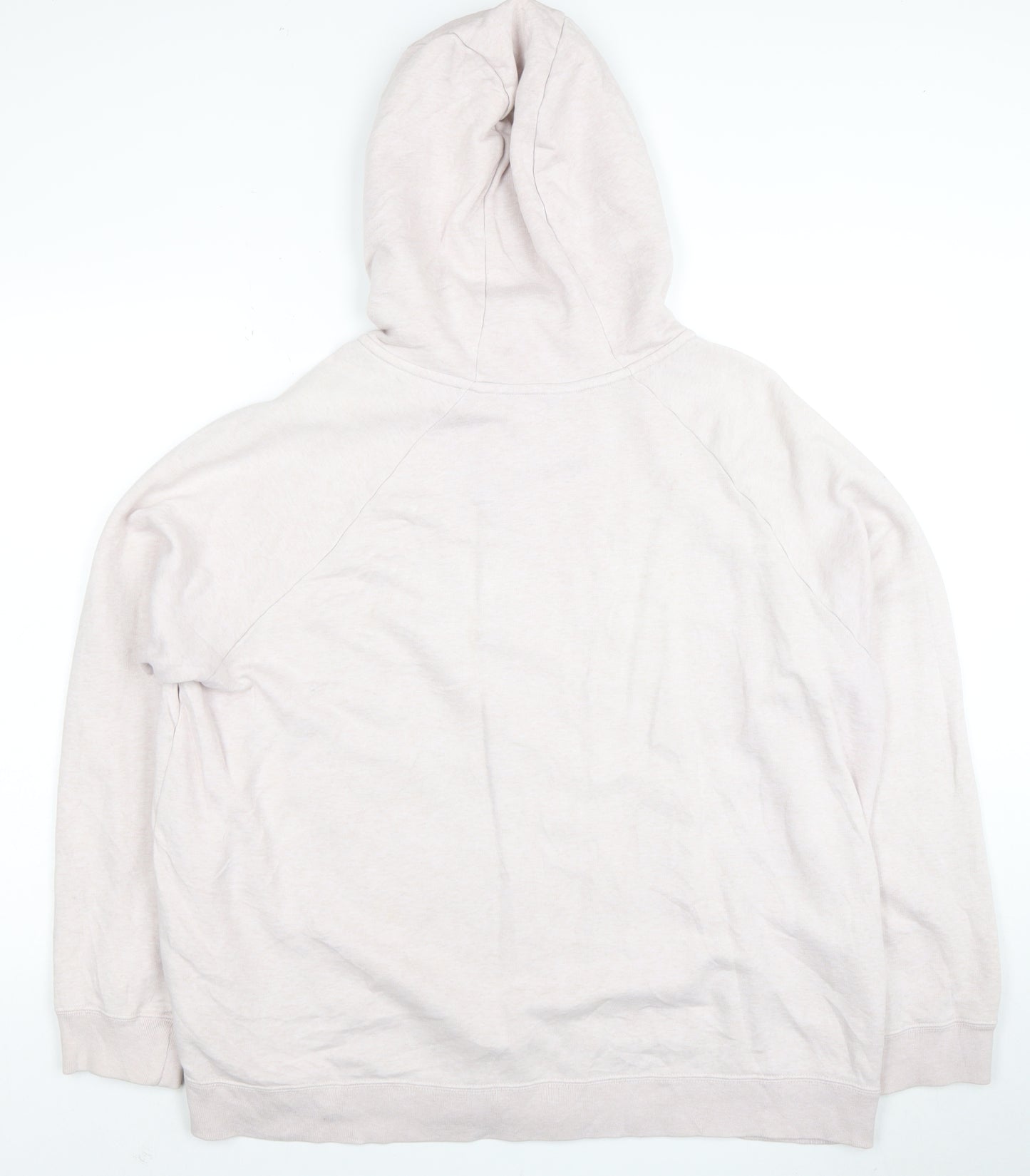 Nike Women Beige Full Zip Hoodie 2X Cotton Blend Casual