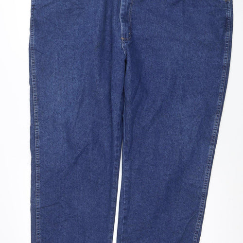 Wrangler Men's Blue 48x30 Regular Fit Denim Jeans Big & Tall