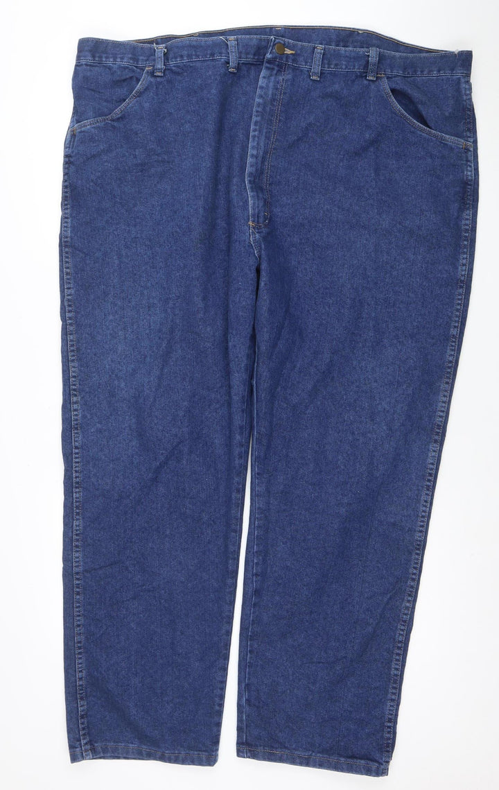 Wrangler Men's Blue 48x30 Regular Fit Denim Jeans Big & Tall
