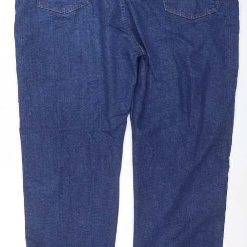Wrangler Men's Blue 48x30 Regular Fit Denim Jeans Big & Tall