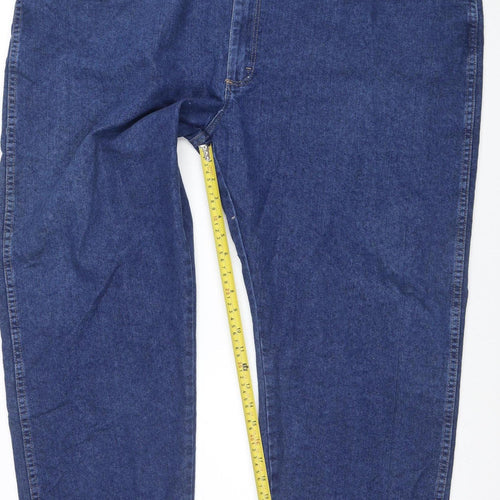 Wrangler Men's Blue 48x30 Regular Fit Denim Jeans Big & Tall