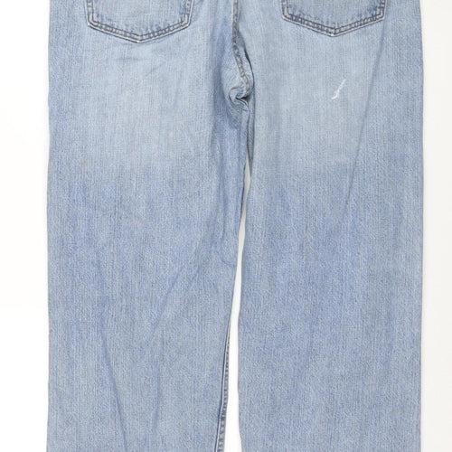 Lee Men's Blue 38x32 Relaxed Straight Leg Denim Jeans