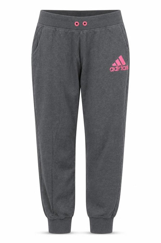 Adidas Womens Grey Jogger Trousers L Cotton Blend Activewear