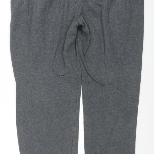 Adidas Womens Grey Jogger Trousers L Cotton Blend Activewear