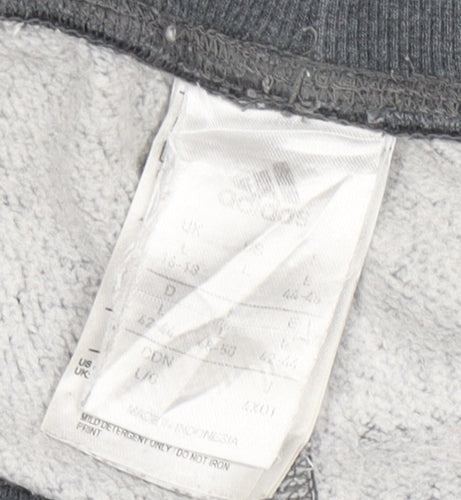 Adidas Womens Grey Jogger Trousers L Cotton Blend Activewear