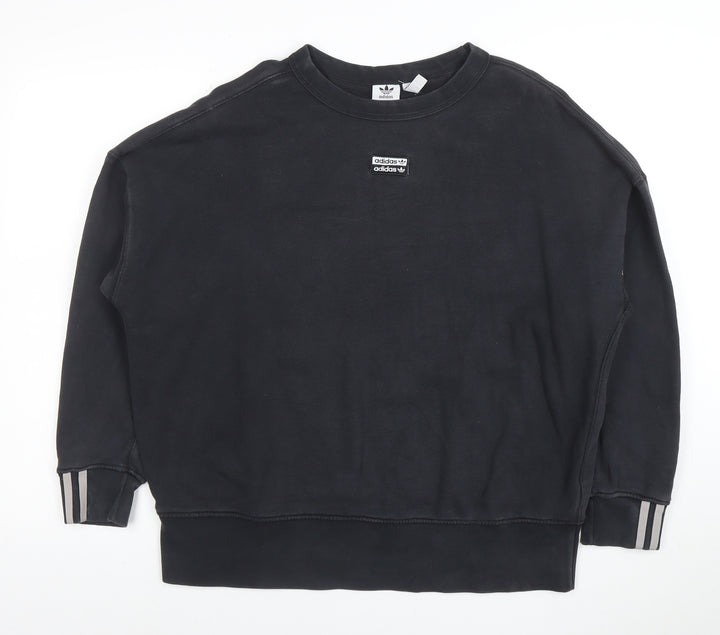 Adidas Originals Black Cotton Crew Neck Sweatshirt Women's XL