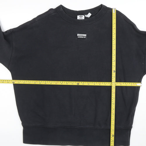 Adidas Originals Black Cotton Crew Neck Sweatshirt Women's XL