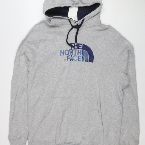 The North Face Men's Grey 2XL Pullover Hoodie Fleece Logo Outdoor