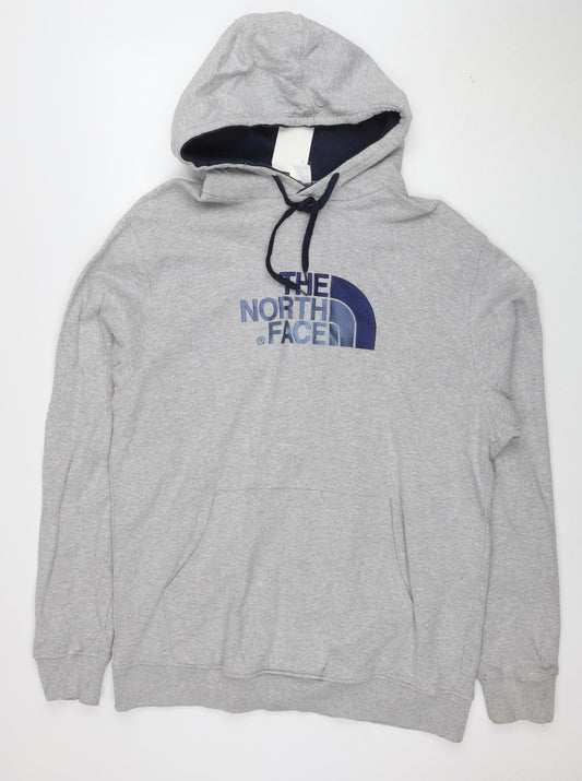 The North Face Men's Grey 2XL Pullover Hoodie Fleece Logo Outdoor