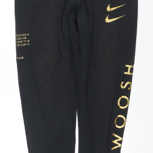 Nike Women’s Black Jogger Sweatpants S Fleece Drawstring